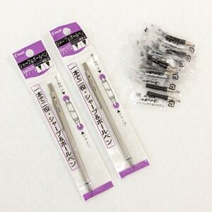 2 Pilot Birdy Switch Ballpoint Pen/Mechanical Pencil + 14 Ink Refills BTRF-8F-B